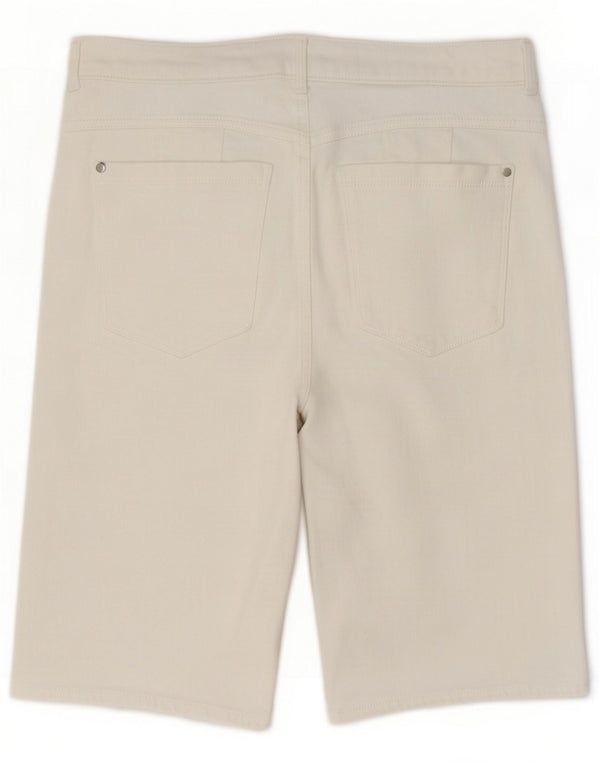 Marks & Spencer Womens The Magic Denim Shorts UK 16 Large W32 White Cotton