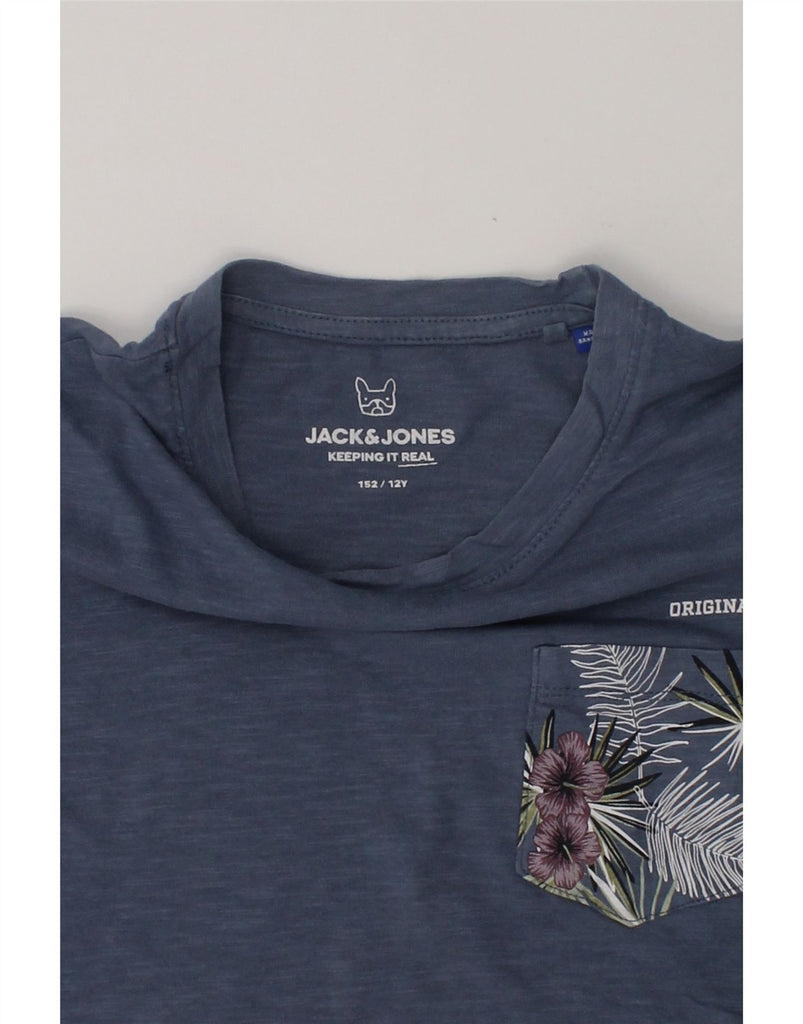 JACK & JONES Boys T-Shirt Top 11-12 Years Blue Cotton | Vintage Jack & Jones | Thrift | Second-Hand Jack & Jones | Used Clothing | Messina Hembry 