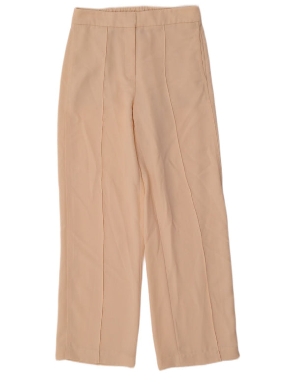 REISS Womens Straight Chino Trousers UK 8 Small W30 L30 Beige Polyester