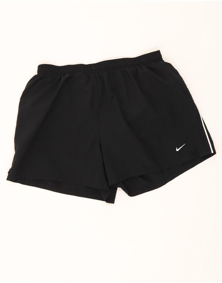 Nike Womens Dri Fit Sport Shorts UK 16 Large Black Polyester