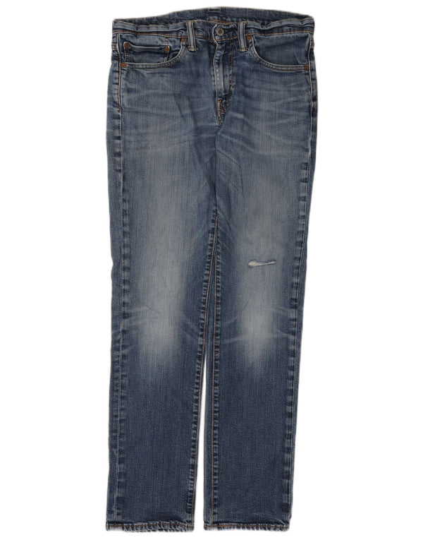 Levi's Mens 511 Distressed Slim Jeans W32 L32 Blue Cotton