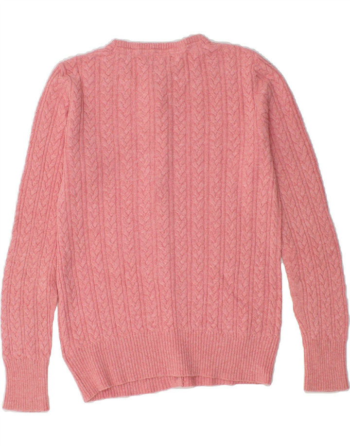 EDDIE BAUER Womens Cardigan Sweater UK 10 Small Pink Cotton Vintage Eddie Bauer and Second-Hand Eddie Bauer from Messina Hembry 