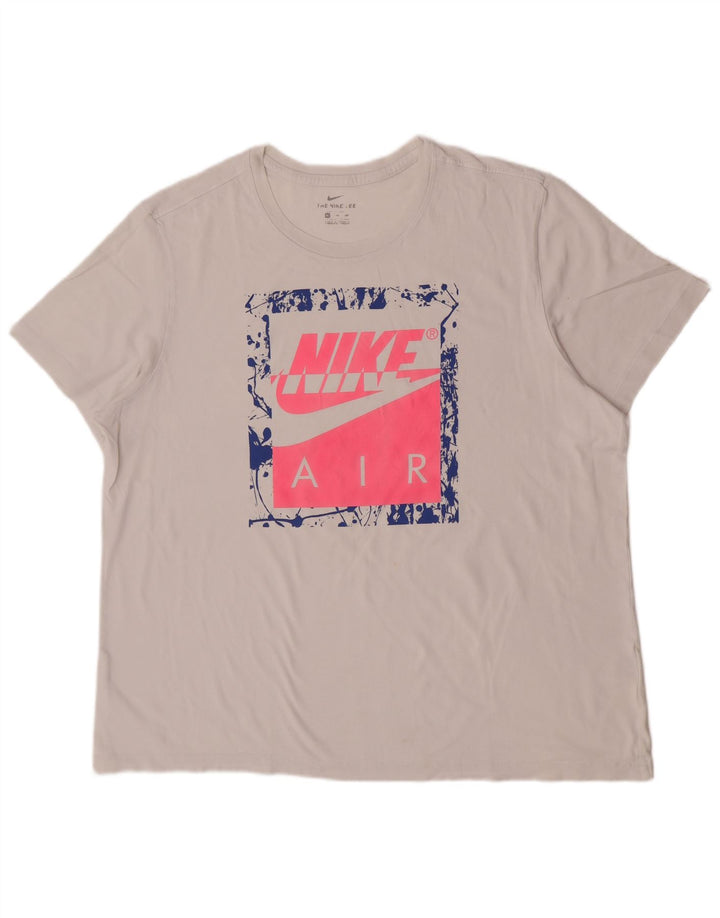 Nike Mens Graphic T-Shirt Top 2XL White Cotton