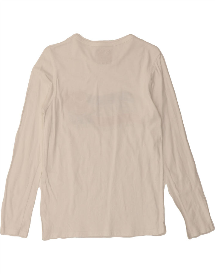 LEVI'S Boys Graphic Top Long Sleeve 13-14 Years White Vintage Levi's and Second-Hand Levi's from Messina Hembry 
