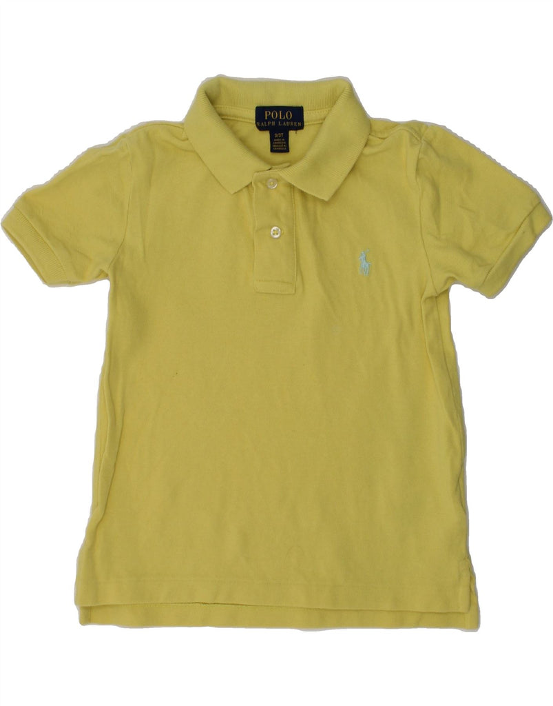 POLO RALPH LAUREN Boys Polo Shirt 2-3 Years Yellow Cotton | Vintage Polo Ralph Lauren | Thrift | Second-Hand Polo Ralph Lauren | Used Clothing | Messina Hembry 