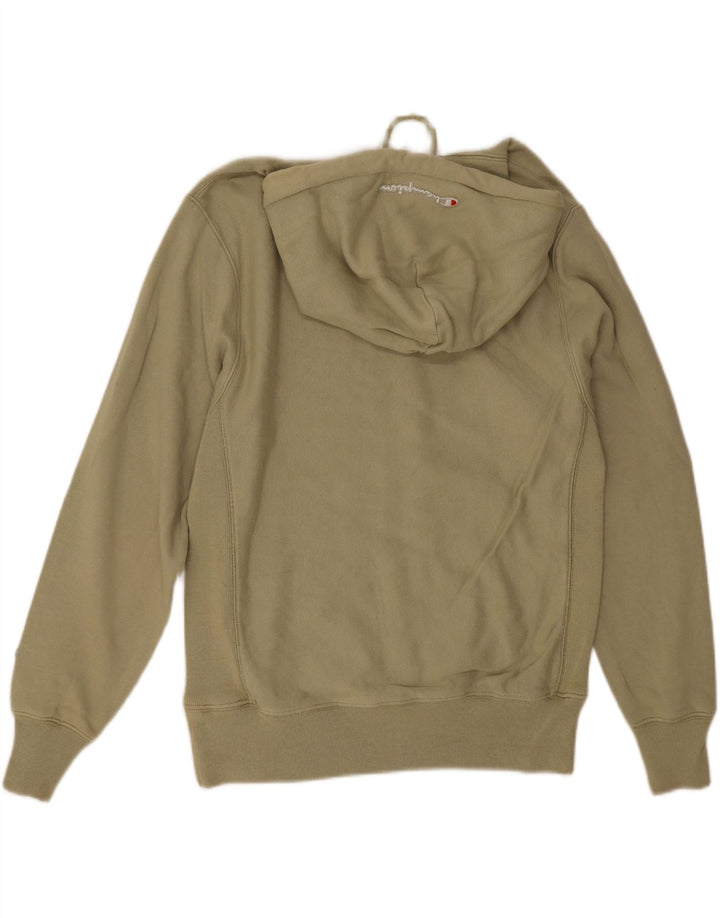Champion Mens Hoodie Jumper Small Green Cotton