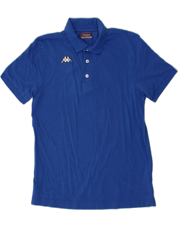 KAPPA Mens Slim Polo Shirt Large Blue Cotton Vintage Kappa and Second-Hand Kappa from Messina Hembry 