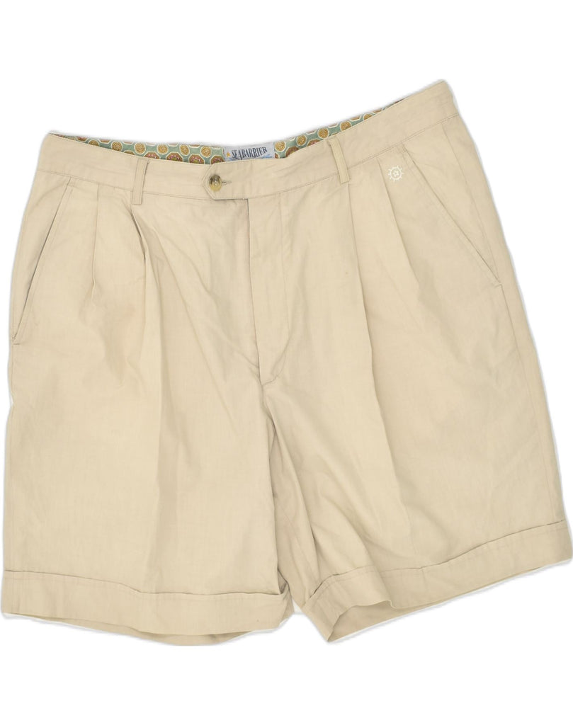 SEA BARRIER Mens Chino Shorts IT 54 2XL W38 Beige Polyester | Vintage Sea Barrier | Thrift | Second-Hand Sea Barrier | Used Clothing | Messina Hembry 