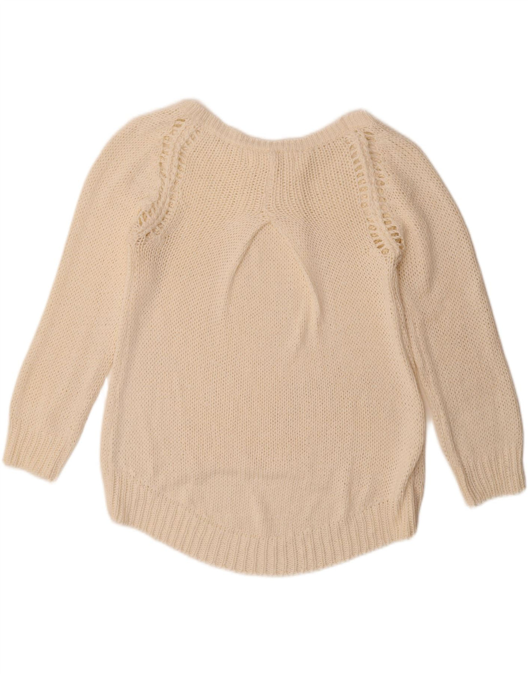 Zara Womens Boat Neck Jumper Sweater UK 16 Large White