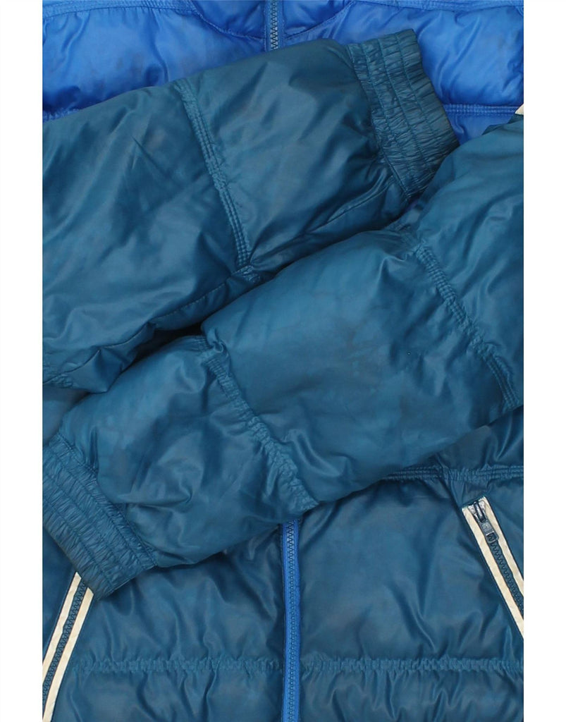 ADIDAS Mens Padded Jacket UK 34 XS Blue Colourblock Polyester Vintage Adidas and Second-Hand Adidas from Messina Hembry 