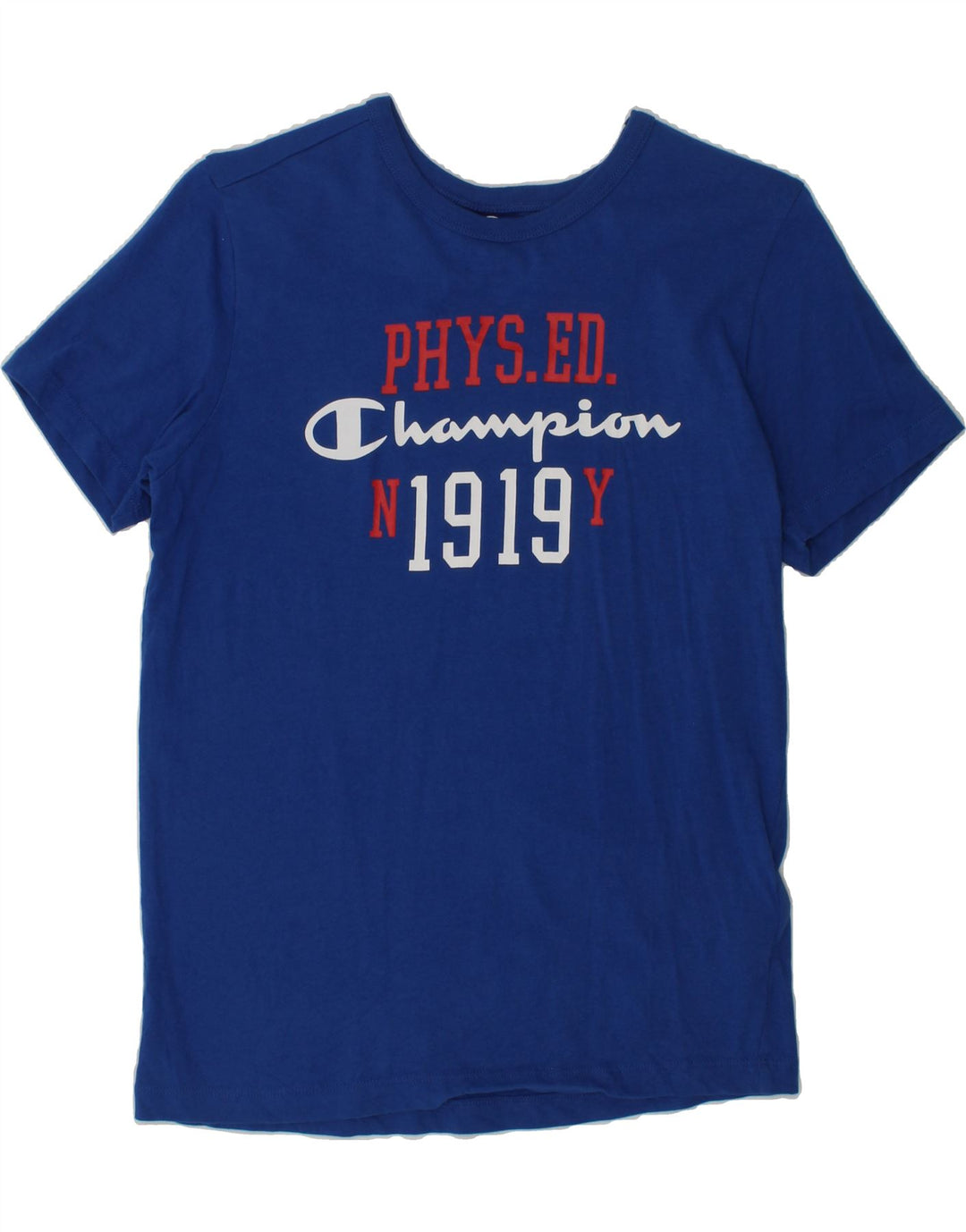 CHAMPION Boys Authentic Graphic T-Shirt Top 11-12 Years Large Blue Cotton | Vintage Champion | Thrift | Second-Hand Champion | Used Clothing | Messina Hembry 
