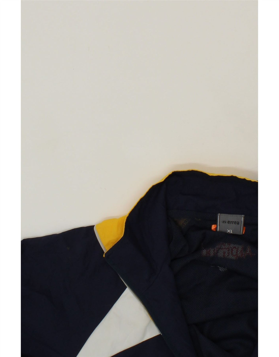 ERREA Mens Tracksuit Top Jacket XL Navy Blue Colourblock Vintage Errea and Second-Hand Errea from Messina Hembry 