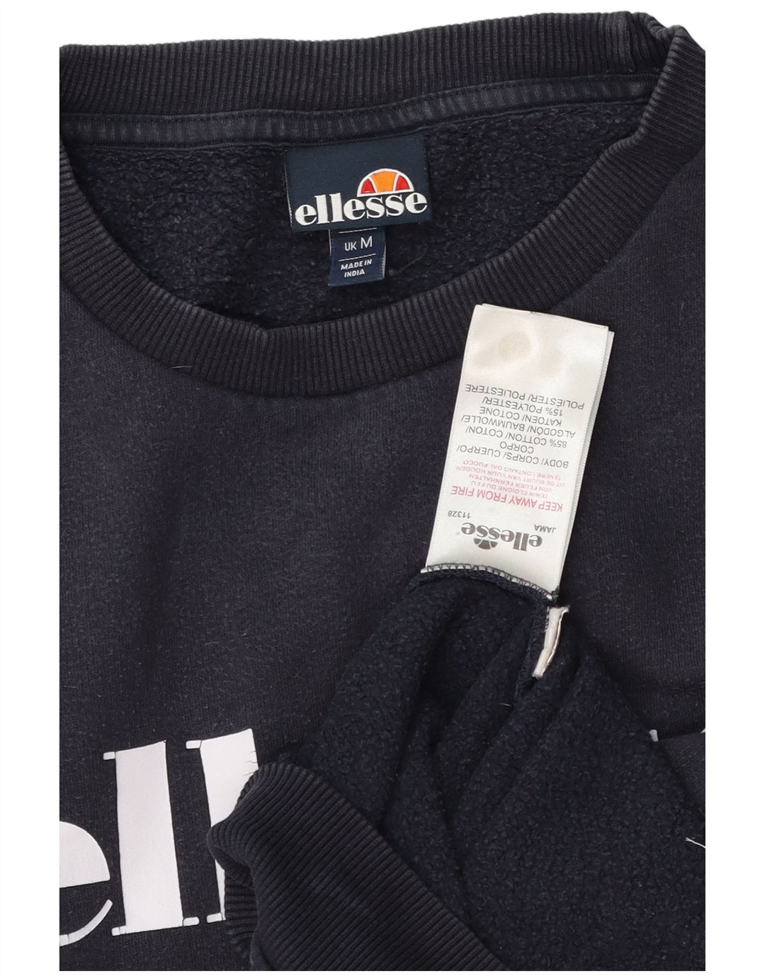 Ellesse Mens Graphic Sweatshirt Jumper Medium Navy Blue