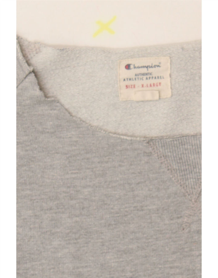 CHAMPION Womens Oversized Graphic Sweatshirt Jumper UK 18 XL Grey Cotton Vintage Champion and Second-Hand Champion from Messina Hembry 
