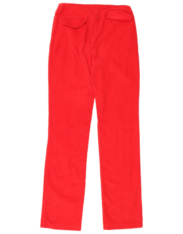 Diana Womens Straight Corduroy Trousers US 2 XS W26 L32 Red Cotton