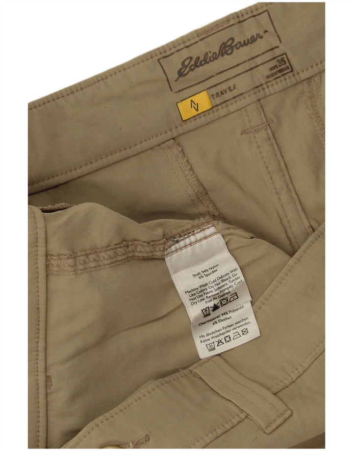 EDDIE BAUER Mens Chino Shorts W35 Large  Beige Nylon