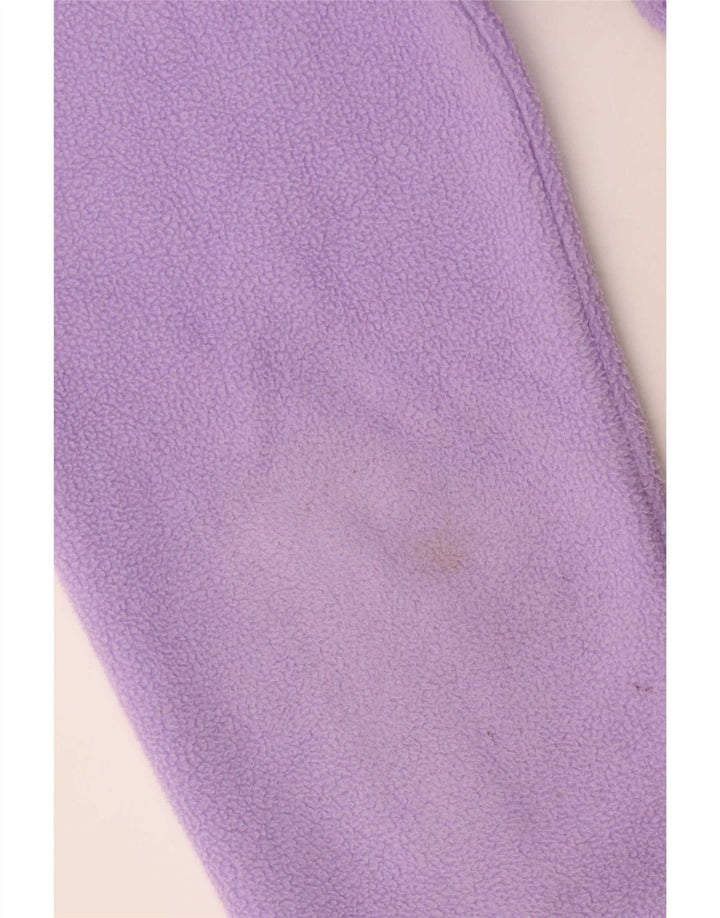 Champion Mens Zip Neck Fleece Jumper Medium Purple Polyester