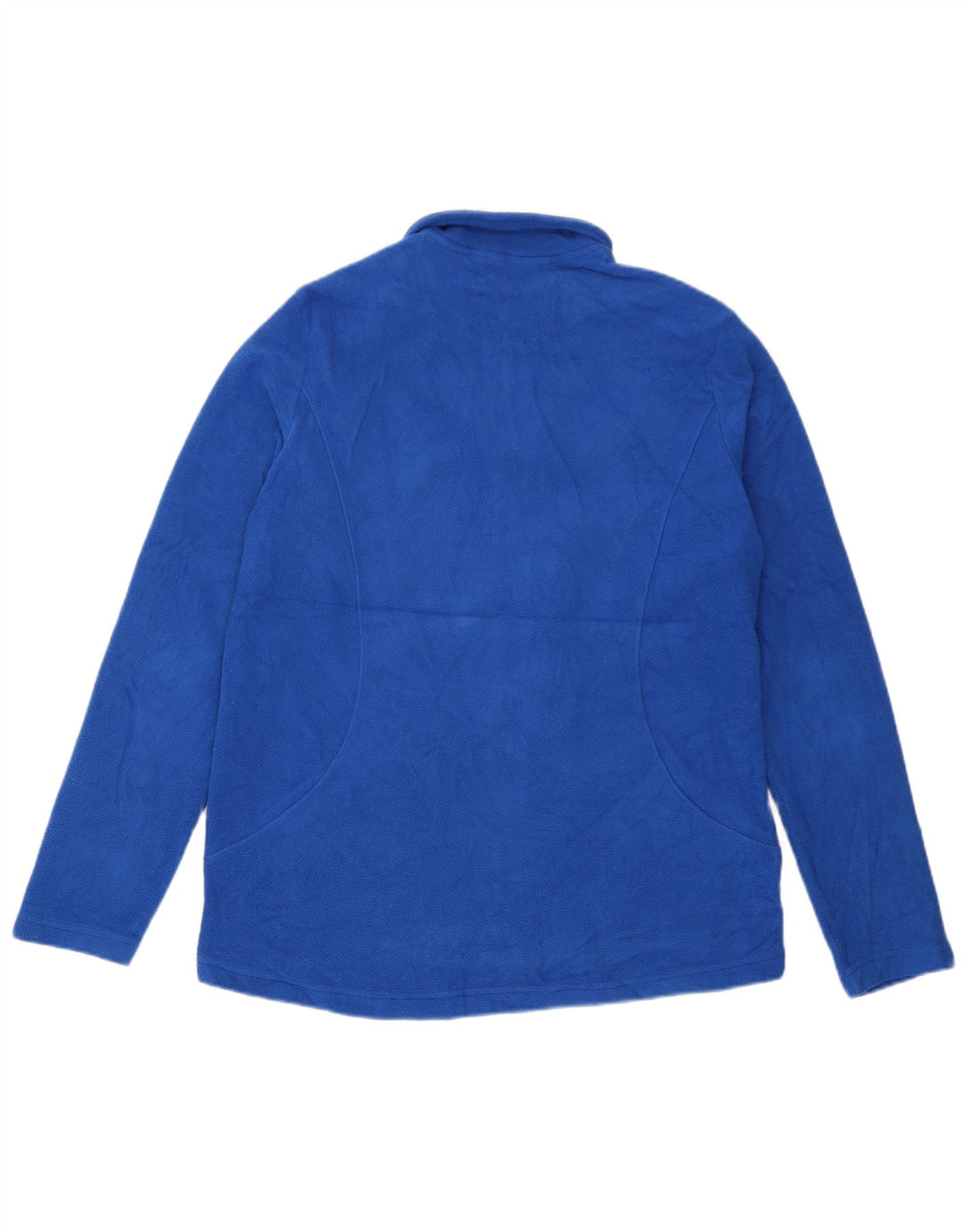 Marks & Spencer Womens Fleece Jacket UK 14 Large Blue Polyester