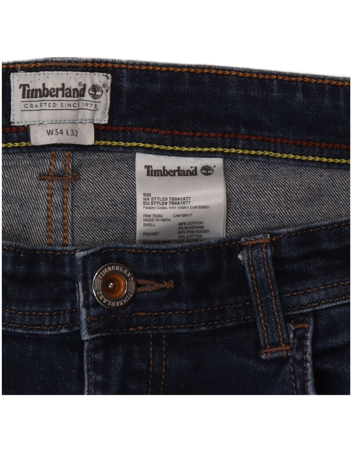 Timberland Mens Slim Jeans W34 L32 Blue Cotton