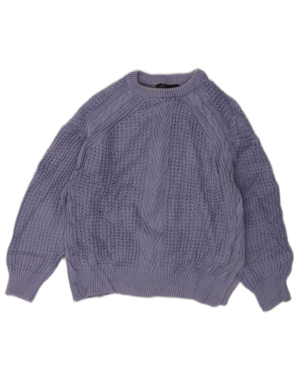 Marks & Spencer Womens Oversized Boat Neck Jumper Sweater UK 8 Small Purple