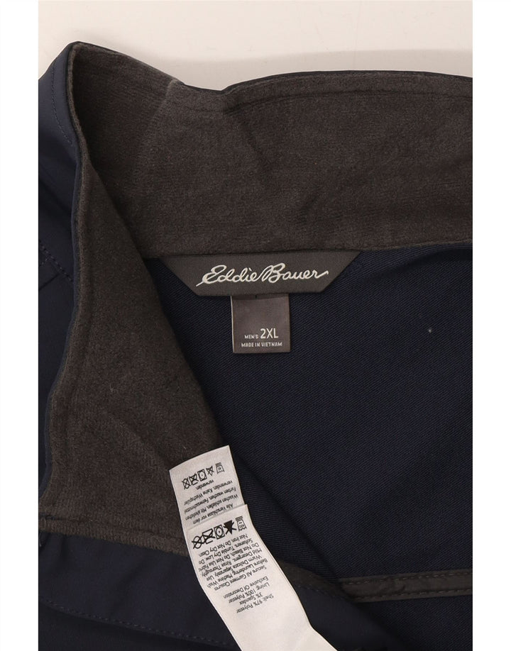 EDDIE BAUER Mens Utility Gilet UK 44 2XL Navy Blue Polyester Vintage Eddie Bauer and Second-Hand Eddie Bauer from Messina Hembry 