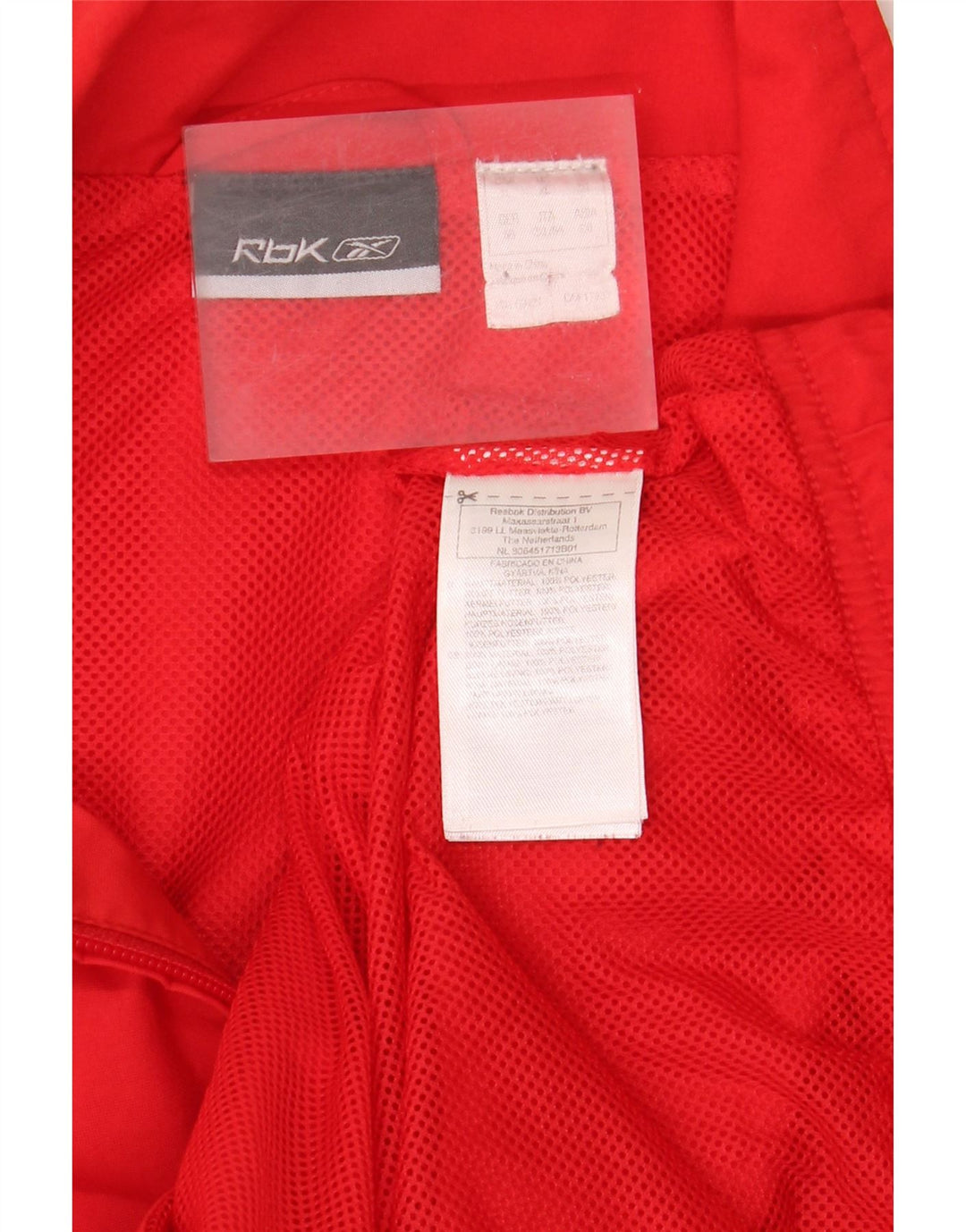 Reebok Mens Tracksuit Top Jacket XL Red Polyester