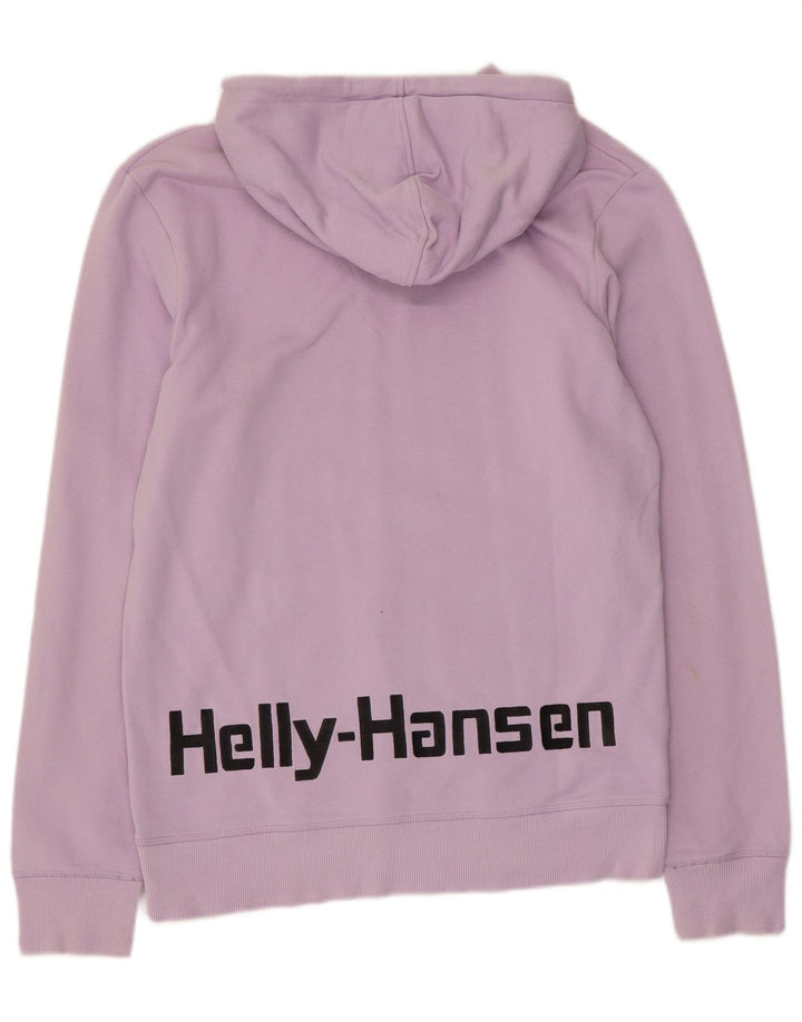 HELLY HANSEN Mens Regular Fit Graphic Hoodie Jumper Small Purple Cotton