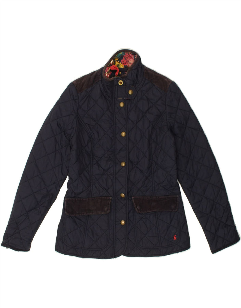 JOULES Womens Quilted Jacket UK 10 Small  Navy Blue Polyamide | Vintage Joules | Thrift | Second-Hand Joules | Used Clothing | Messina Hembry 