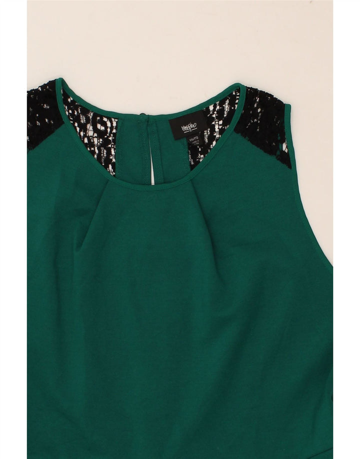 MOSSIMO Womens A-Line Dress UK 20 2XL Green Cotton Vintage Mossimo and Second-Hand Mossimo from Messina Hembry 