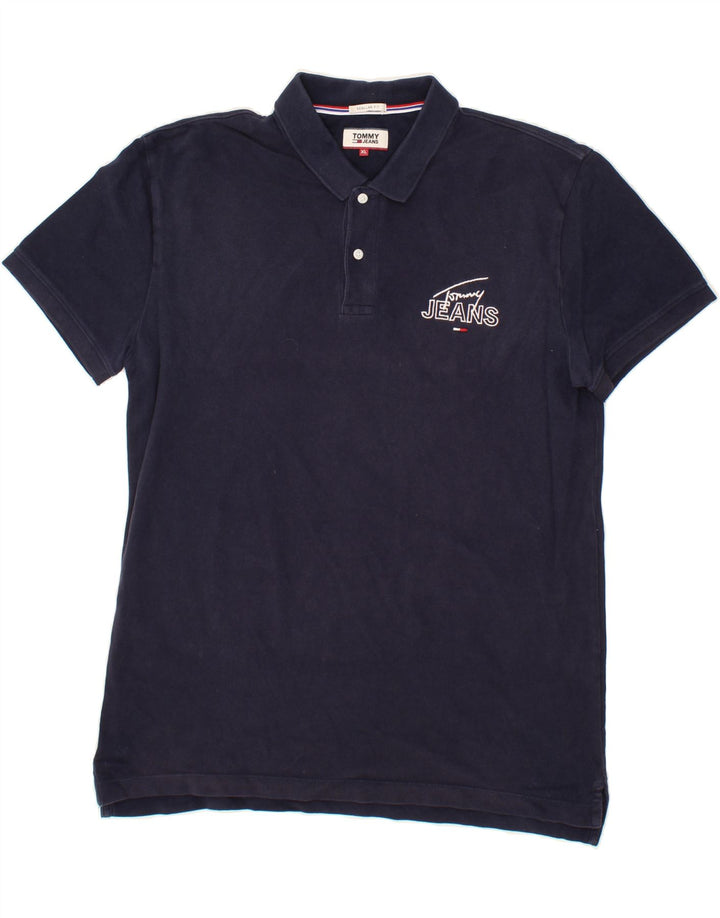 TOMMY HILFIGER Mens Regular Fit Polo Shirt XL Navy Blue Vintage Tommy Hilfiger and Second-Hand Tommy Hilfiger from Messina Hembry 