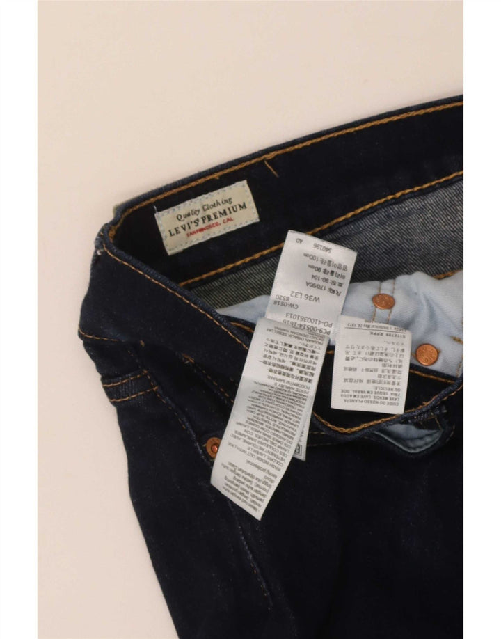 Levi's Mens 551 Straight Jeans W36 L32 Navy Blue Cotton