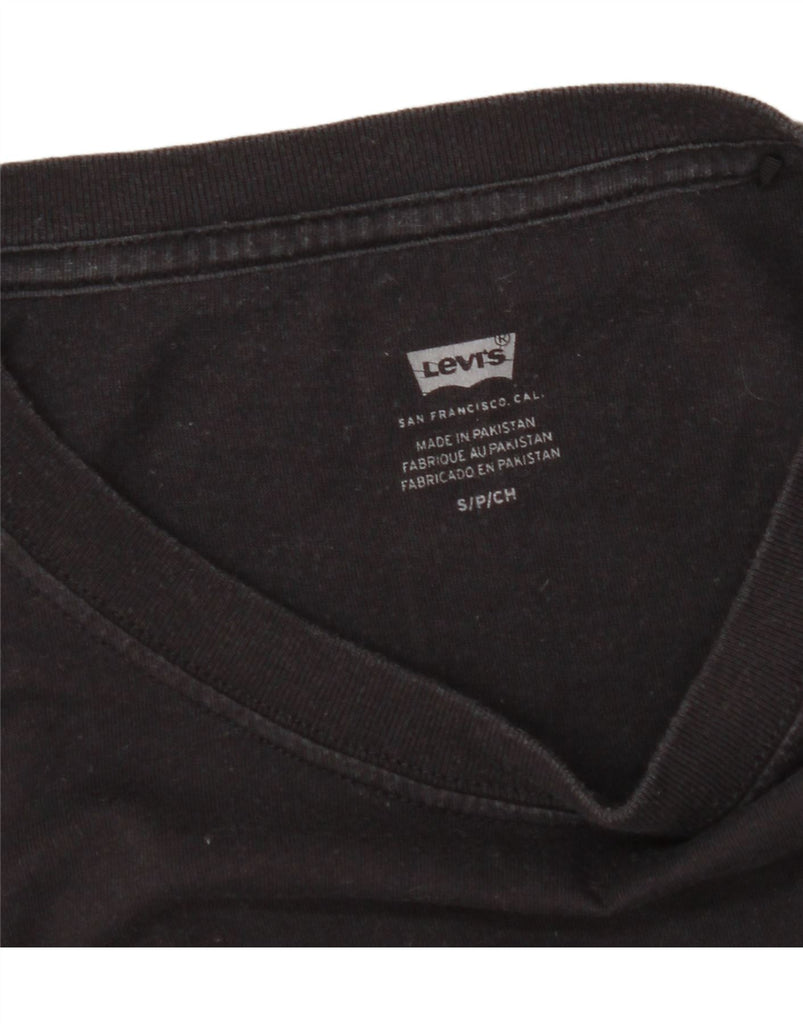 LEVI'S Womens Oversized Top Long Sleeve UK 10 Small Black Vintage Levi's and Second-Hand Levi's from Messina Hembry 