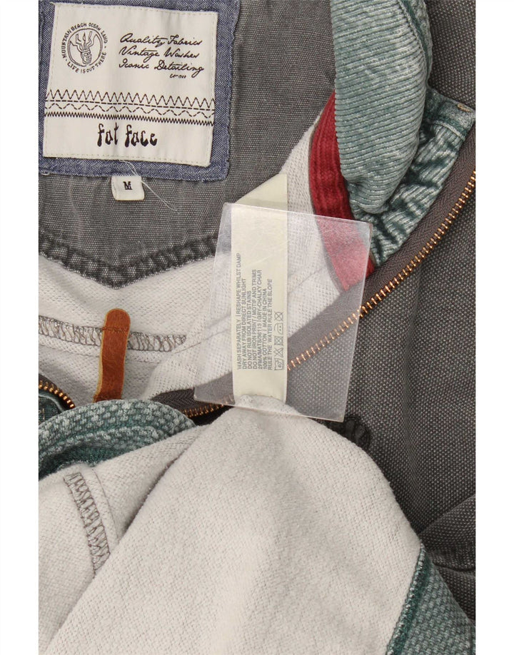 Fat Face Mens Zip Neck Sweatshirt Jumper Medium Grey Cotton