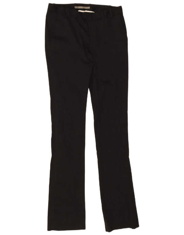 Zara Womens Slim Chino Trousers EU 36 XS W26 L33 Black Cotton