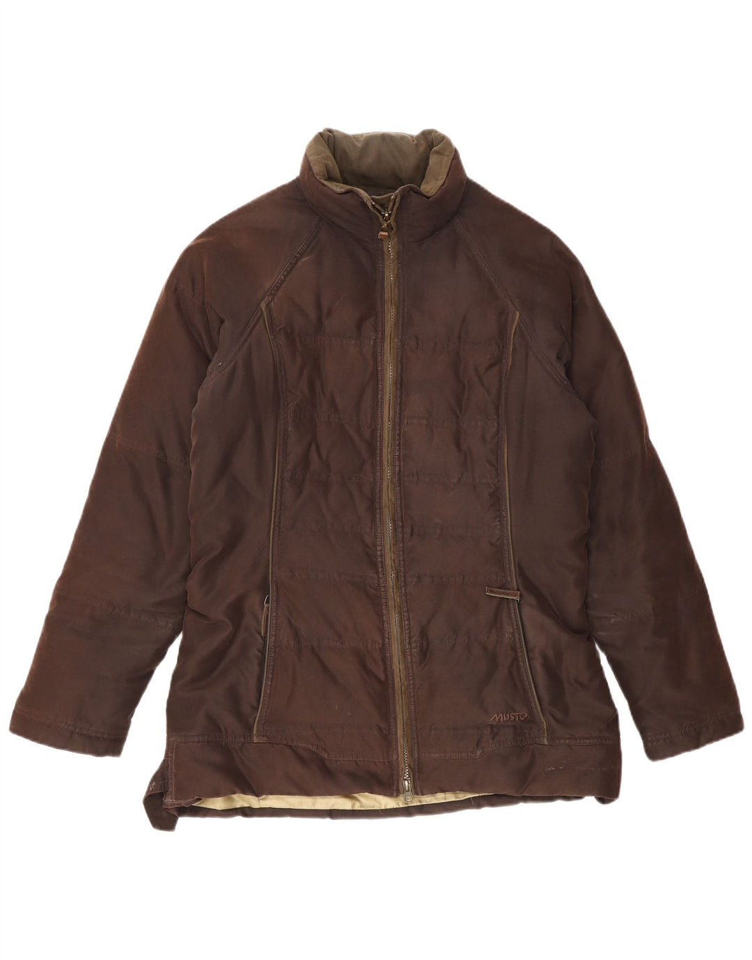 Musto Womens Padded Jacket UK 10 Small Brown Polyester