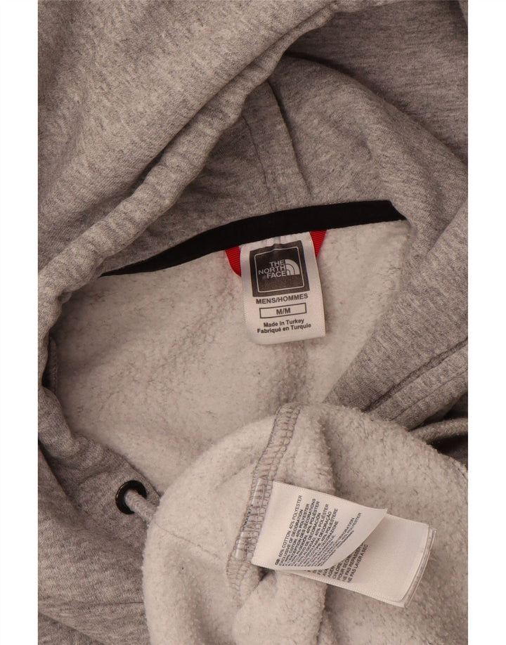 The North Face Mens Hoodie Jumper Medium Grey Cotton