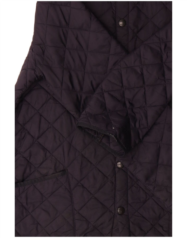 Barbour Mens Quilted Jacket UK 44 2XL Navy Blue Polyester