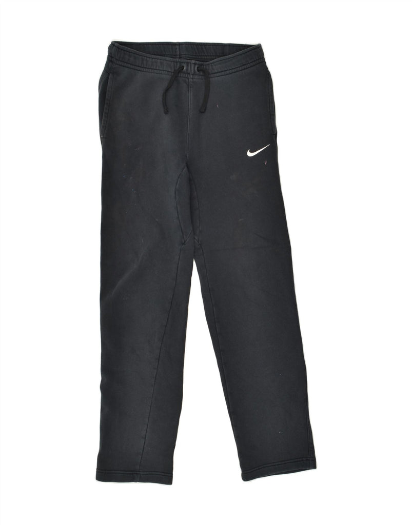 NIKE Mens Tracksuit Trousers Small Navy Blue Cotton | Vintage Nike | Thrift | Second-Hand Nike | Used Clothing | Messina Hembry 