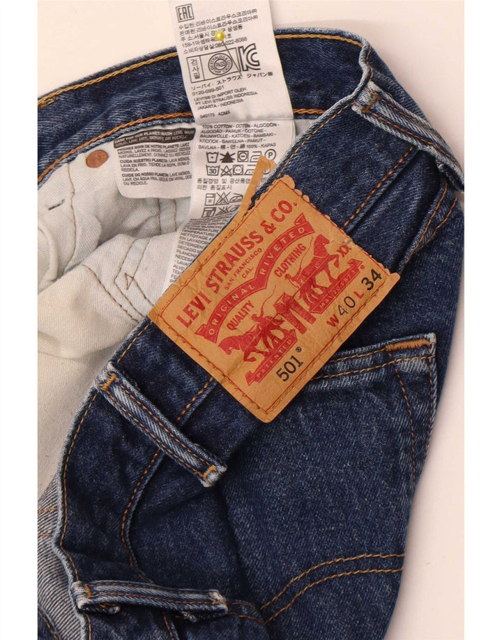 Levi's Mens 501 Straight Jeans W40 L31 Blue Cotton
