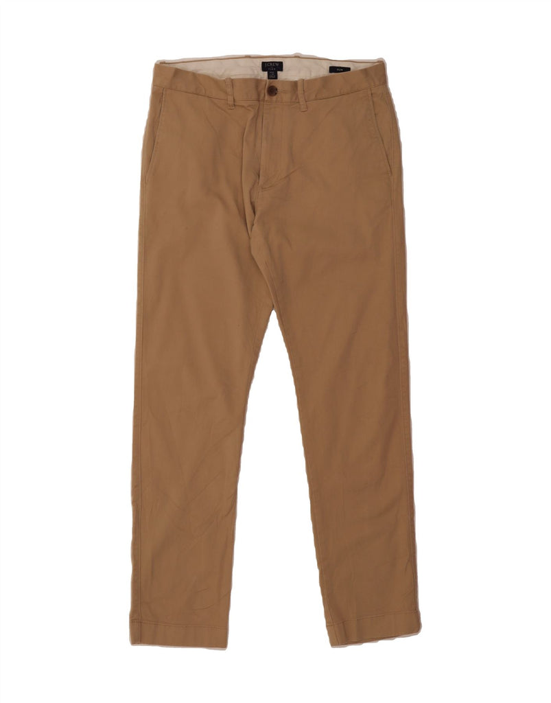J. CREW Mens Flex Slim Chino Trousers W30 L30 Beige Cotton Vintage J. Crew and Second-Hand J. Crew from Messina Hembry 