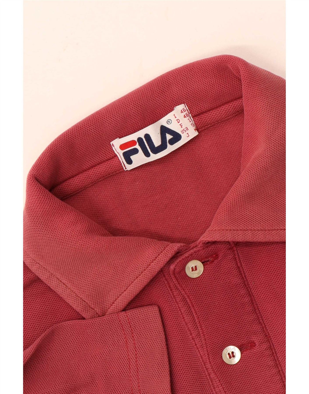 Fila Mens Polo Shirt IT 46 Small Red