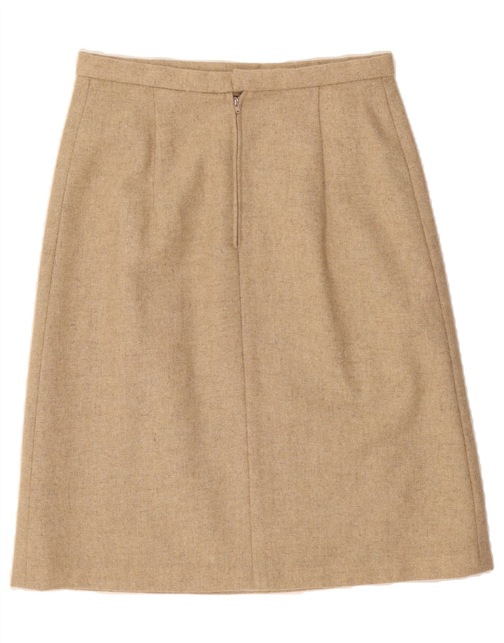 VINTAGE Womens A-Line Skirt W32 Large Beige Vintage Vintage and Second-Hand Vintage from Messina Hembry 