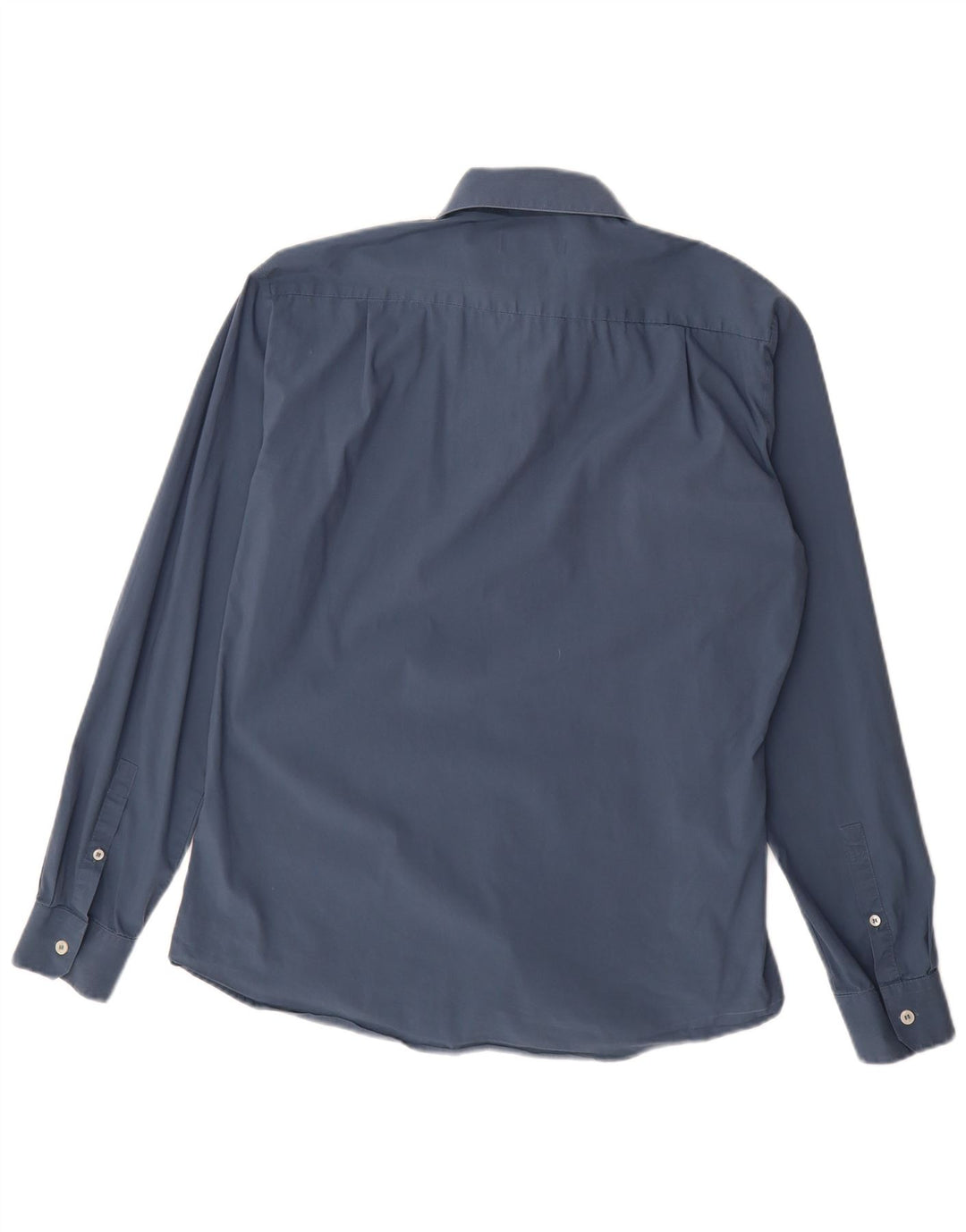 DKNY Mens Slim Fit Shirt Size 40 16 Large Blue Cotton