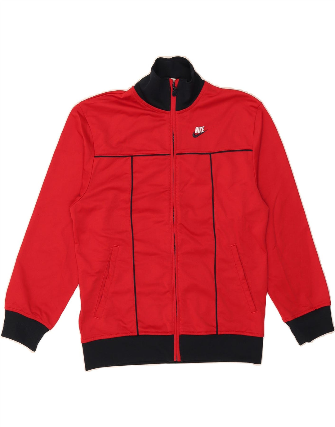 NIKE Boys Graphic Tracksuit Top Jacket 10-11 Years Medium  Red Colourblock Vintage Nike and Second-Hand Nike from Messina Hembry 