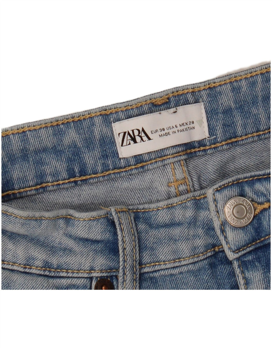 ZARA Womens Bootcut Jeans EU 38 Small W28 L25 Blue