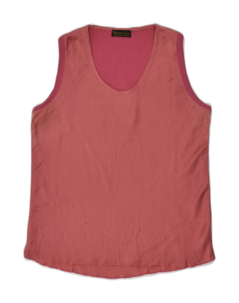 VINTAGE Womens Vest Top IT 40 Small Pink Silk | Vintage Vintage | Thrift | Second-Hand Vintage | Used Clothing | Messina Hembry 