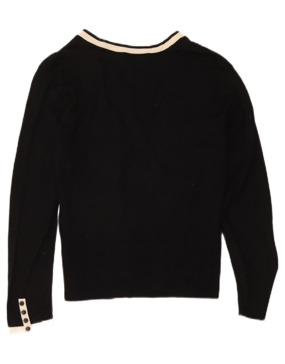 Marks & Spencer Womens Cardigan Sweater UK 14 Large Black Colourblock