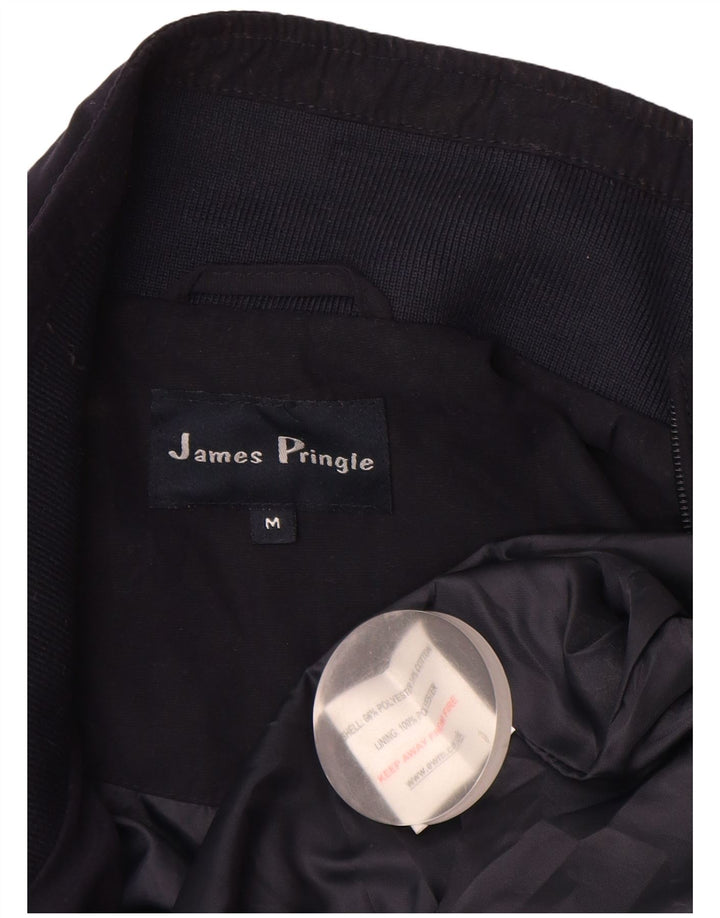 JAMES PRINGLE Mens Bomber Jacket UK 38 Medium Navy Blue Polyester