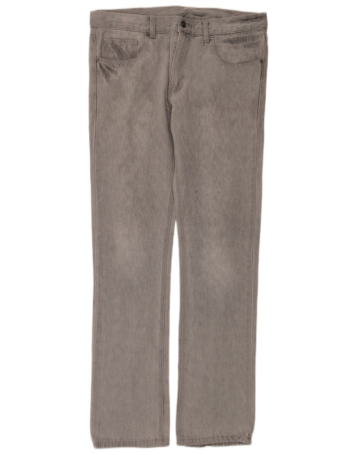 Cheap Monday Mens Straight Jeans W33 L34 Grey Cotton