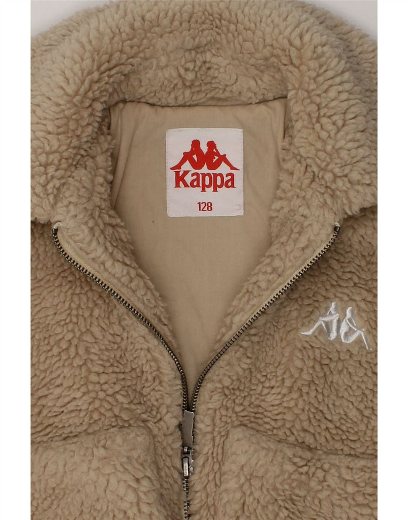 KAPPA Girls Fleece Jacket 7-8 Years Brown Polyester | Vintage Kappa | Thrift | Second-Hand Kappa | Used Clothing | Messina Hembry 